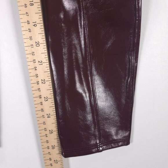 NWT SPANX‎ Faux Patent Leather Liquid Gloss LEGGINGS 20301R Ruby Size LARGE - Picture 11 of 16